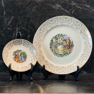 STETSON Decorative Collector Plates 22 KT Gold